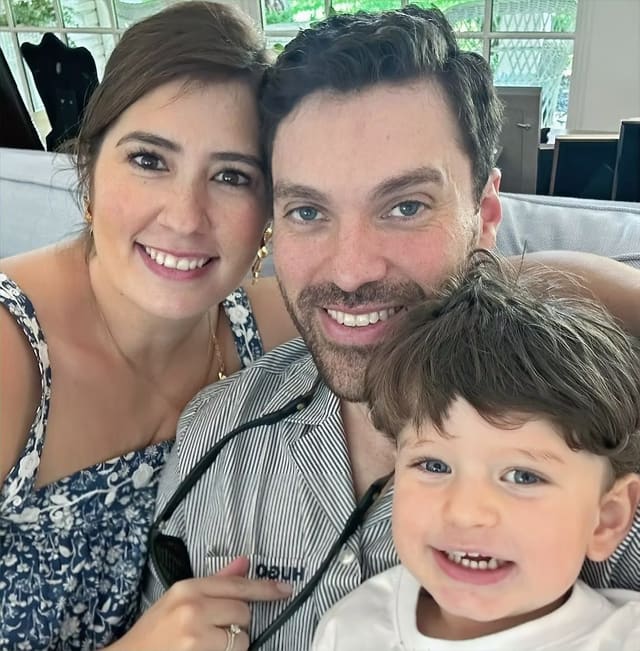 Family selfie of Preston, Laura and their son